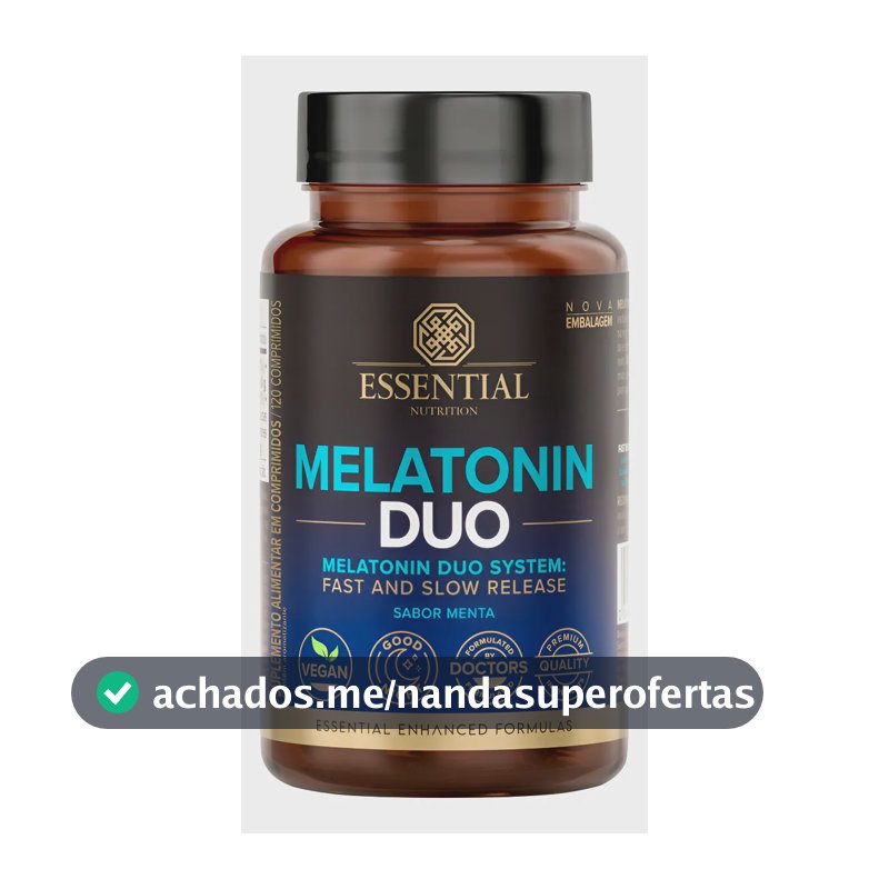 Melatonina Essential Nutrition em comprimidos sabor Menta x 200mg de 120 un