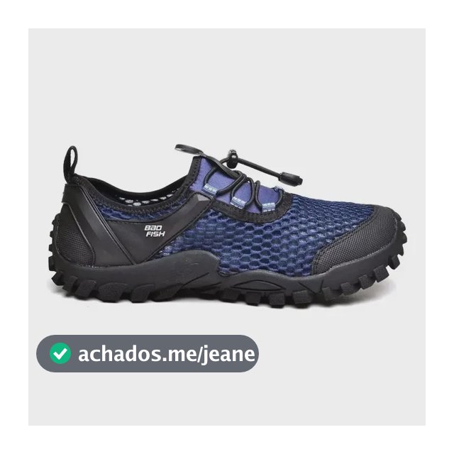 Tênis Track Sapatilha Bad Fish Antiderrapante Pesca Preto