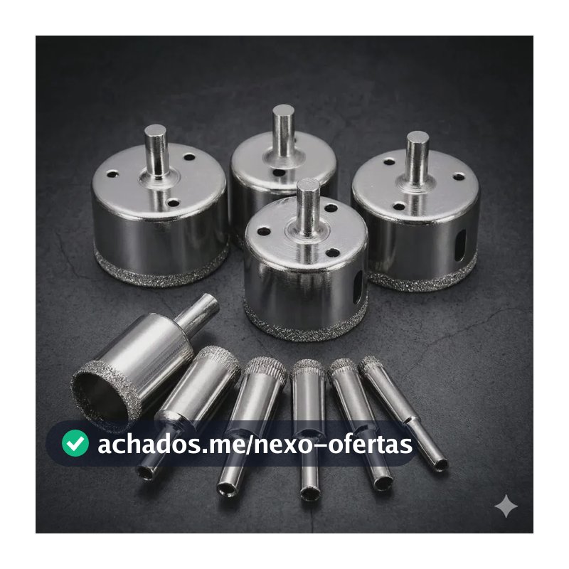 Serra Copo Diamantadas Vidro Cerâmica 6-30mm - 10 Peças