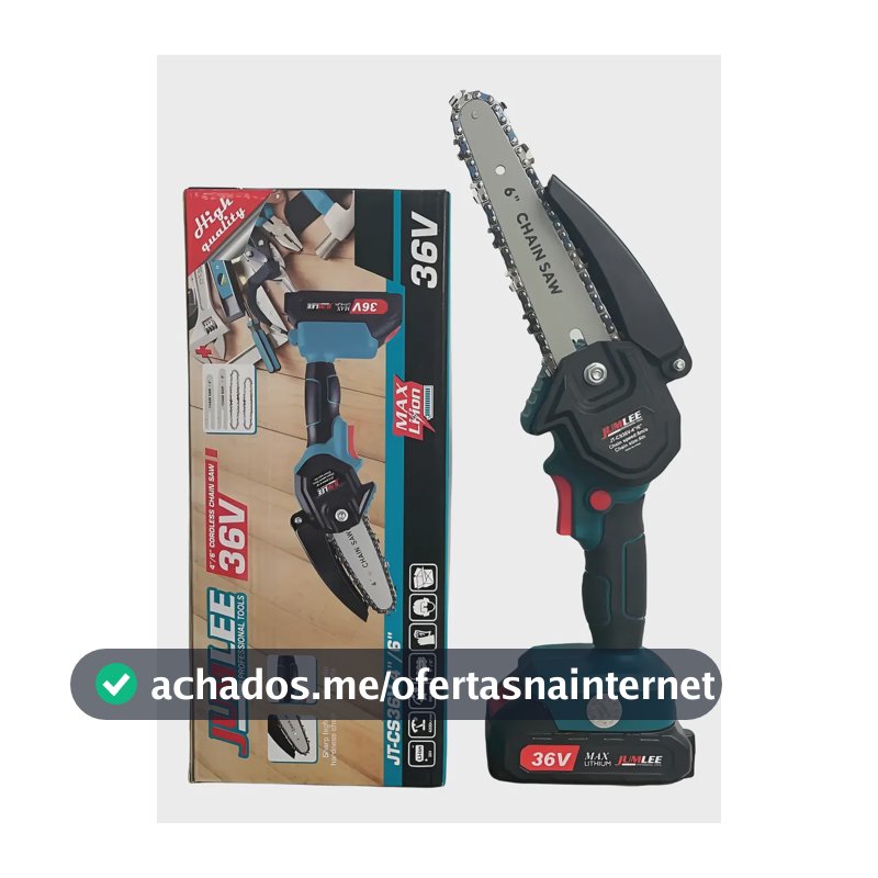 Motosserra Eletrica 36v Bateria Portátil 4 Com 6 Polegada C Preto 127/220v