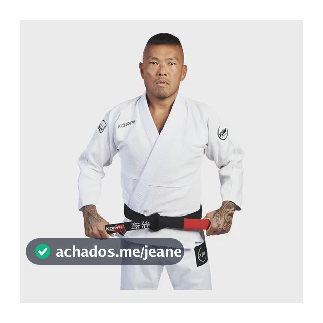 Kimono Koral Flow Trançado Jiu-jitsu Adulto Branco Tamanho A1