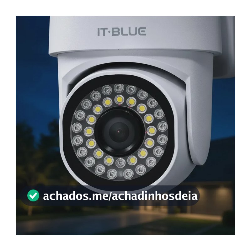 Câmera de Vigilância IP It-Blue PTZ 2MP Full HD 1080P com Visão Noturna e WiFi
