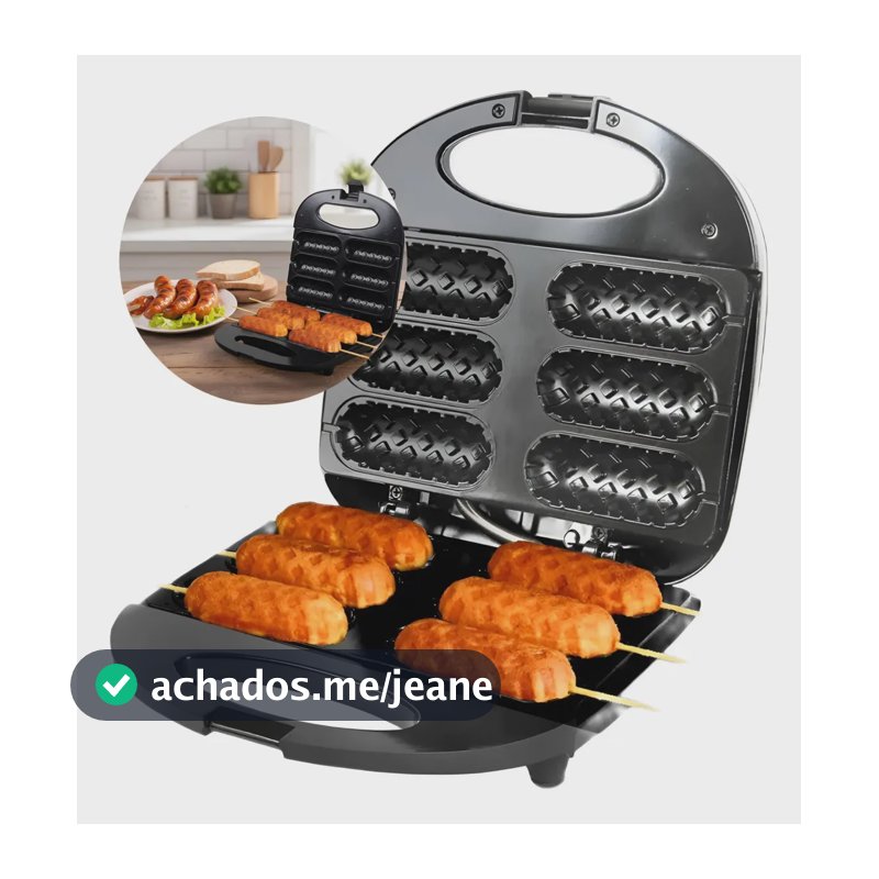 Máquina Crepe Antiaderente Elétrica Compacta Prática Massa Preto