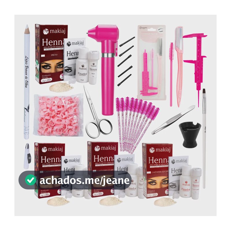 Kit Sobrancelha Design Completo Kit Henna Profissional Mixer