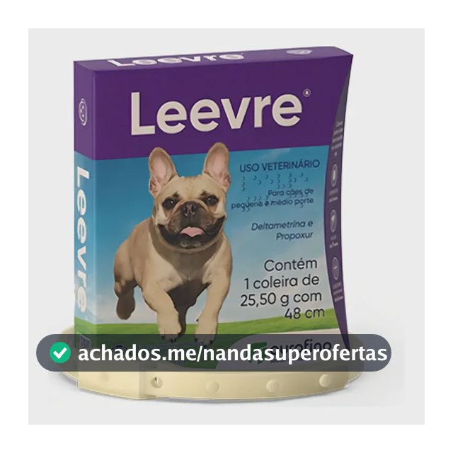 Coleira Antipulgas Carrapatos Leevre Ourofino 48cm Cães