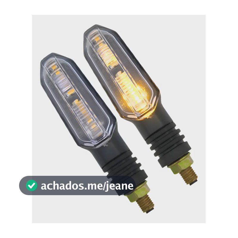 Kit 2piscas Moto Led Sequencial Twister Titan Fan125-150 Xre Preto