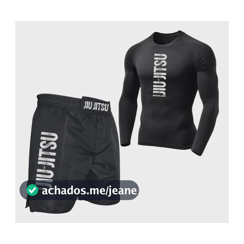 Kit Bermuda E Camisa Mma Muay Thay Jiu-jitsu No-gi Treino Kit Bjj Jiu-j M