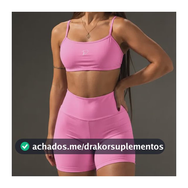 Diasp Conjunto Fitness Poliamida Roupa Academia Blackout