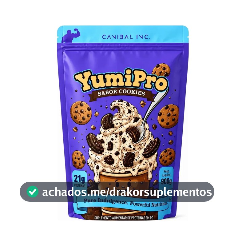 Yumi Pro 900g Canibal Whey Protein Concentrado 21g Protein Cookies
