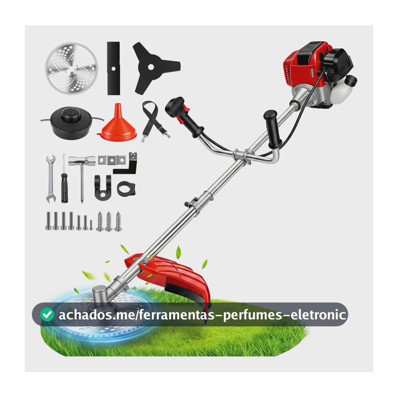 Roçadeira a Gasolina 4 Tempos 52cc Truerza para Jardim e Profissional