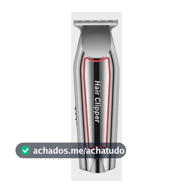 Maquina Cortar Cabelo Aparar Barba Kemei Km-032 Acabamento Prateado 127/220v