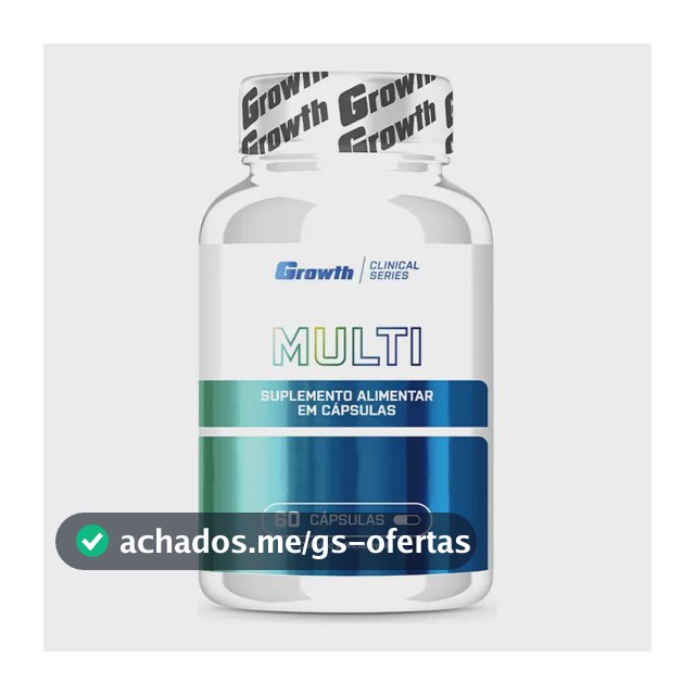 Multivitamínico 60 Cáps. Growth Supplements - Sem Sabor Sem Sabor