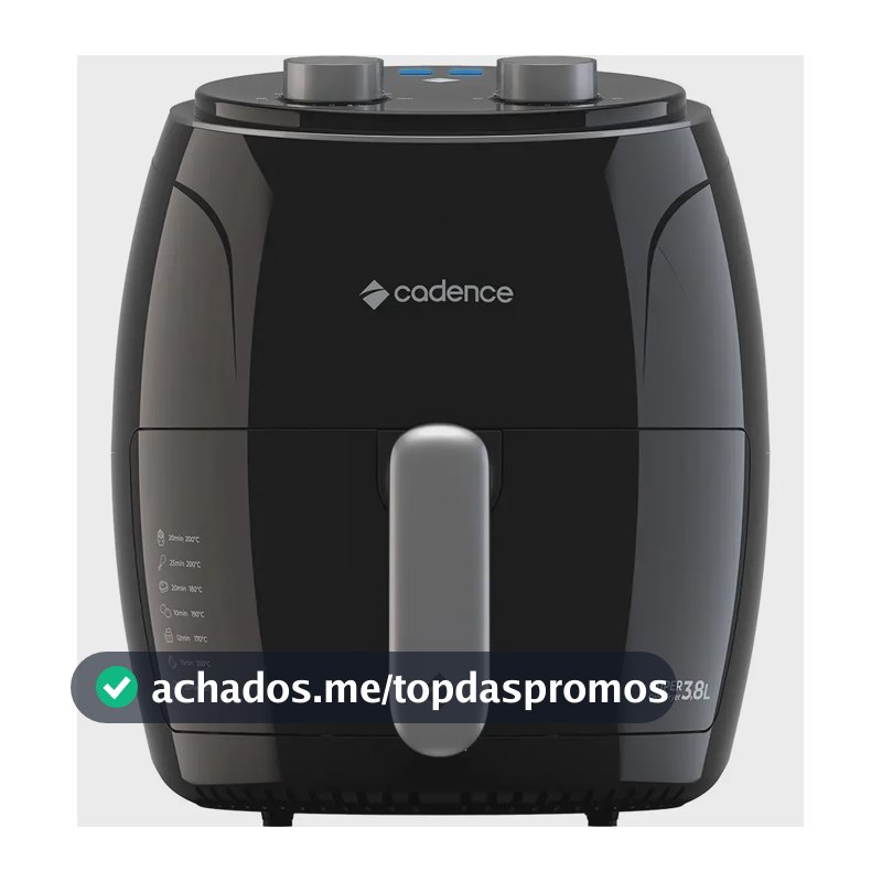 Fritadeira Sem Óleo Super Cook Fryer Frt410 3,8l Cadence Cor Preto
