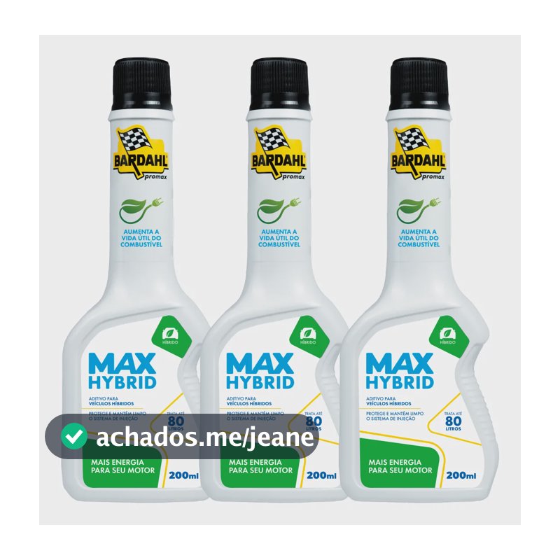 Aditivo Combustível Bardahl Max Hybrid 200ml Kit 3 Un.