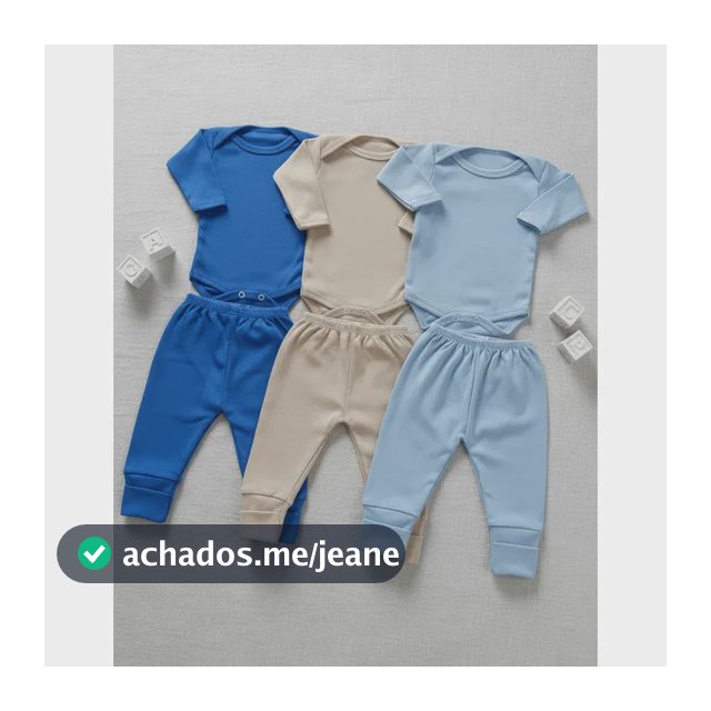 Kit 3 Conjunto Body E Mijão Bebê Menino Cicinho