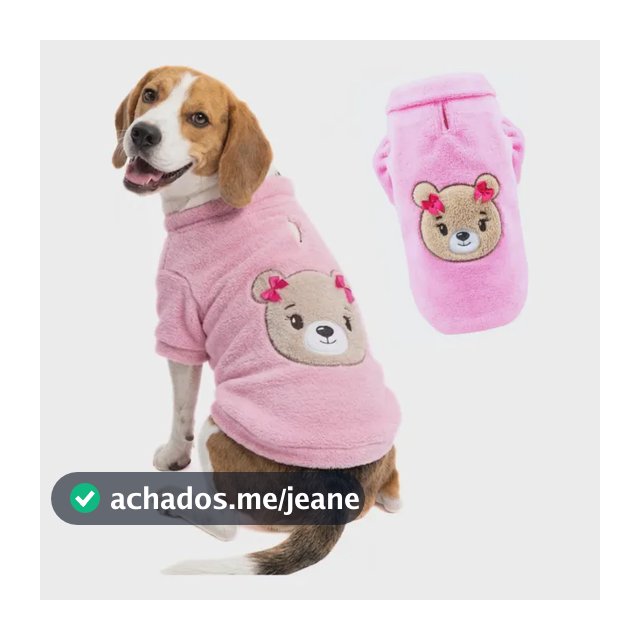Roupa Pet Cachorro Blusa Casaco Fleece Soft Ursa
