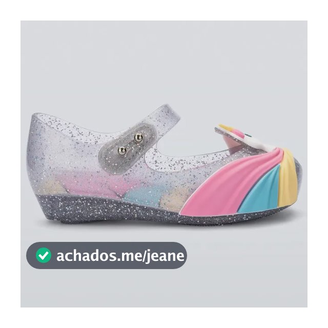 Sapatilha Melissa Mini Ultragirl Unicórnio Baby Meninas Vidro Glitter/rosa 17/18