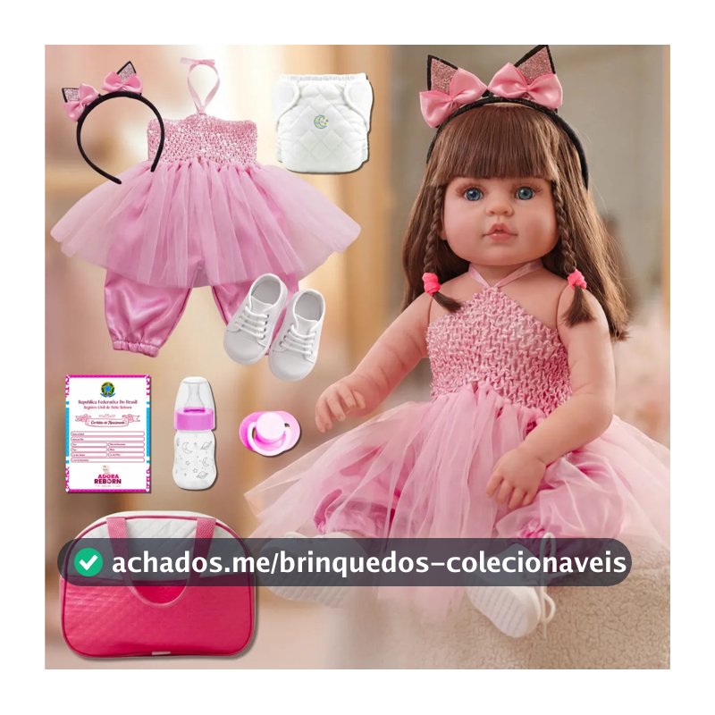 Bebê Reborn Boneca Silicone Bailarina Com Bolsa Maternidade