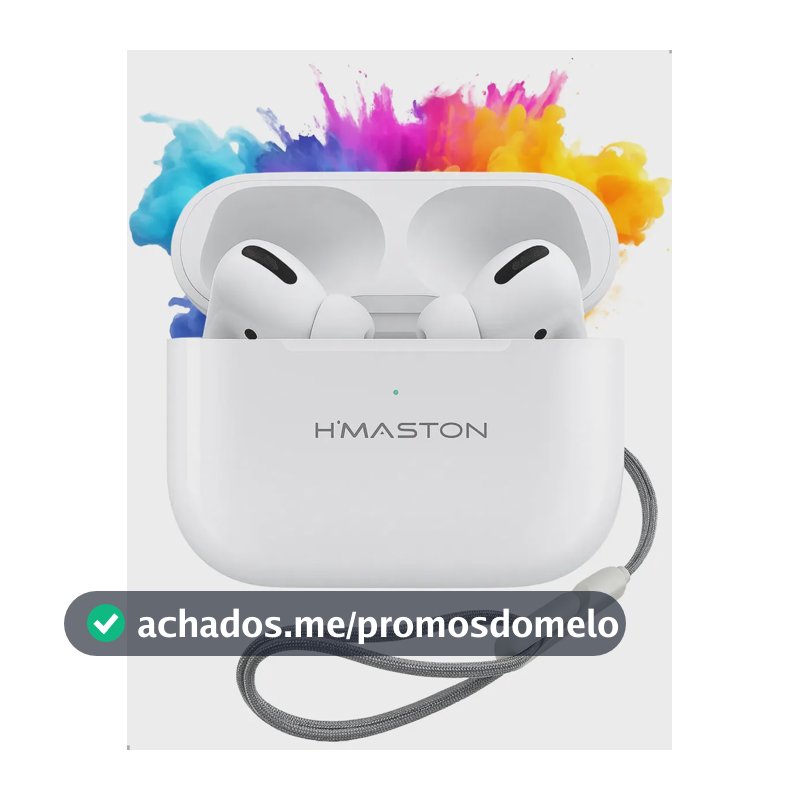 Fone De Ouvido IPHONE ANDROID Sem Fio H'maston Tws Rs21 Branco In-ear