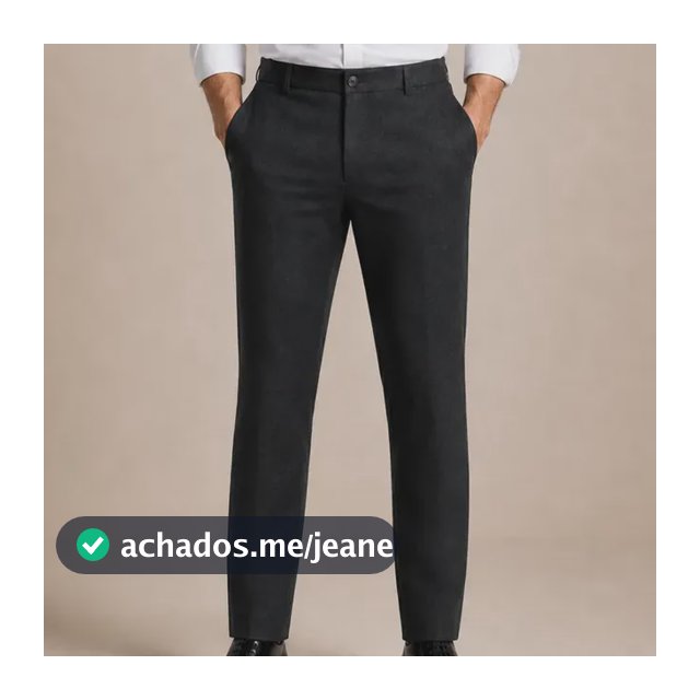 Calça Social Masculina Executivo Em Oxford Premium Preto 40
