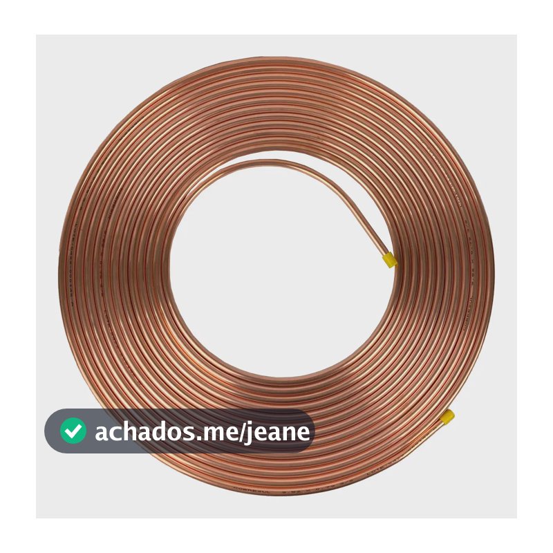 Cano Cobre 1/4 Para Tubulação Ar Condicionado Split 15metros