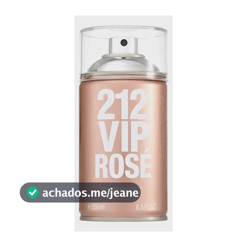212 Vip Rosé Body Spray 250ml | Original + Amostra De Brinde