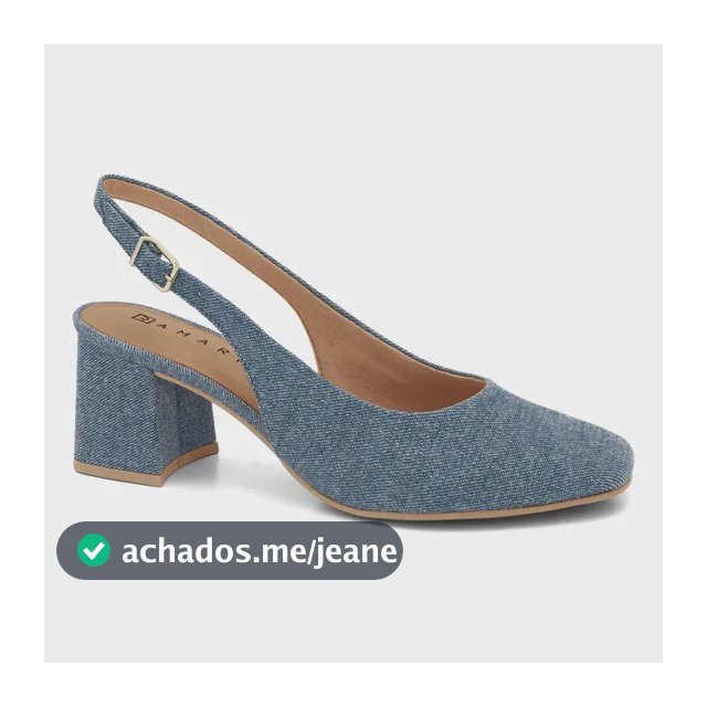 Sapato Feminino Ramarim Slingback Salto Bloco