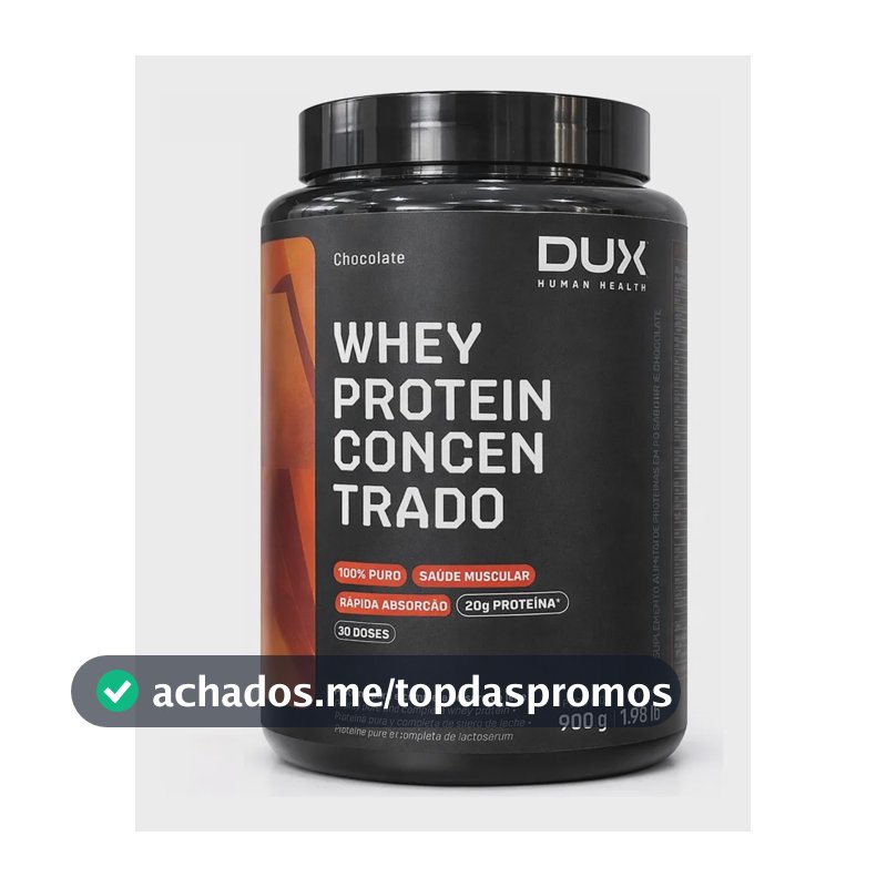 Whey Protein Concentrado Chocolate - Dux 900g Chocolate