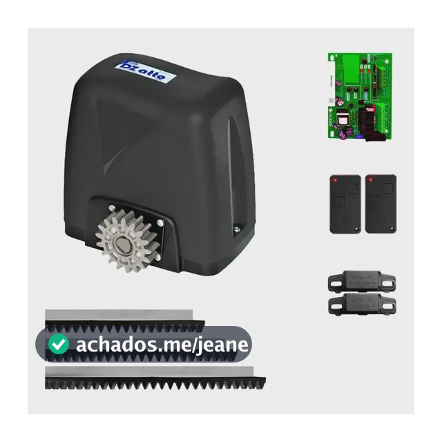 Kit Motor Para Portão Eletrônico Rossi Dz Atto 350kg 2tx 3m