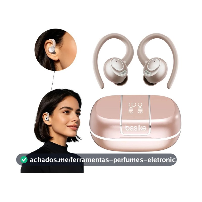 Fone de Ouvido Basike In-Ear Bluetooth 6.0 TWS com Cancelamento de Ruído ENC