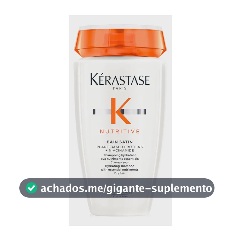 Shampoo Hidratante para Cabelos Secos, Nutrição Intensa, Brilho, Maciez, Fortalecimento e Revitalização da Fibra Capilar, Nutritive Bain Satin Kérastase, 250ml