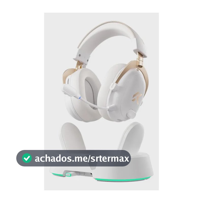 Fone Gamer Mchose V9 Turbo Tri-mode 7.1 Virtual Som Imersivo White Gold (branco/dourado)