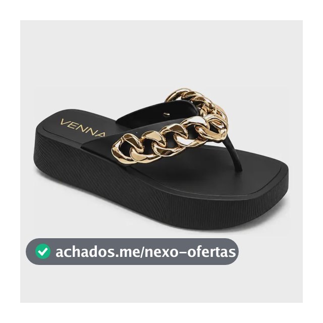 Papete Corrente Luxo Confortável Chinelo Blogueiras Feminina