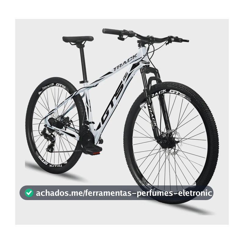 Bicicleta Aro 29 Gts Pro M5 Track 24 Marchas Freios A Disco Cor Branco Tamanho Do Quadro 17