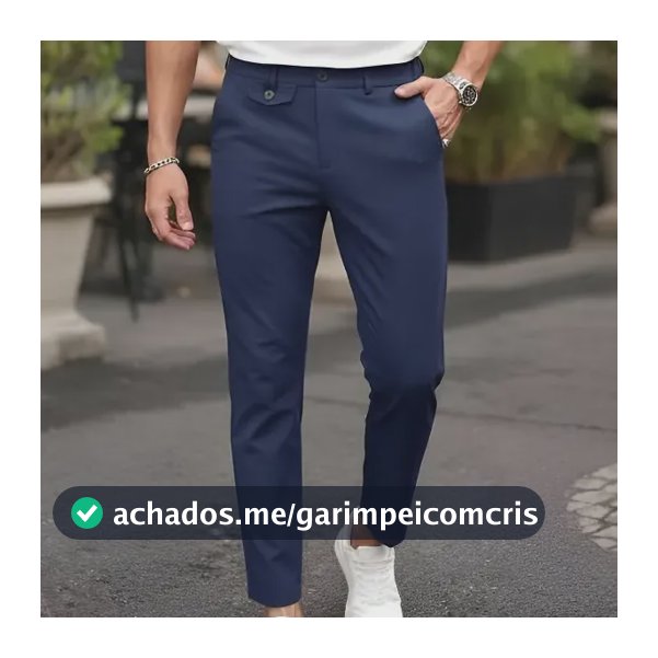 Calça Masculina Alfaiataria Italiana Moderna Social Aba