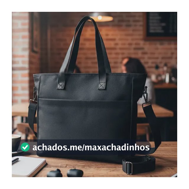 Bolsa Tote Bloom Godaily Leve Moderna Transversal Feminina Preto