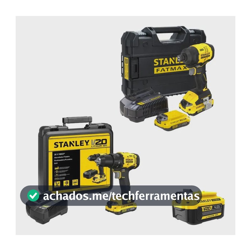 Parafusadeira STANLEY + Parafusadeira + Ganhe Bateria 20V