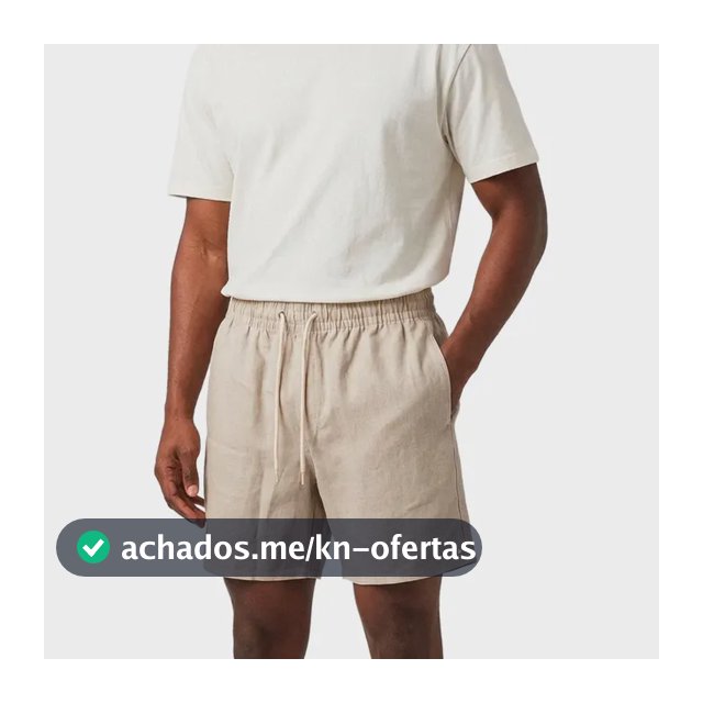 Shorts Linho Masculino Sandrini Casual Verão Confortável