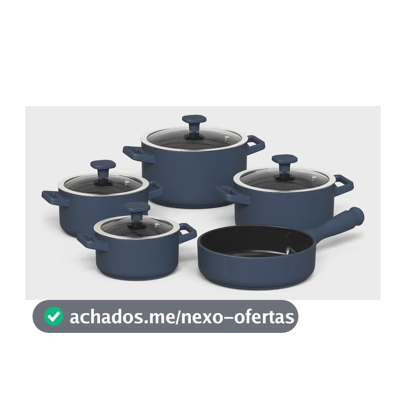 Jogo De Panelas De Cerâmica Ceraflame Aura 5 Pcs - Indigo