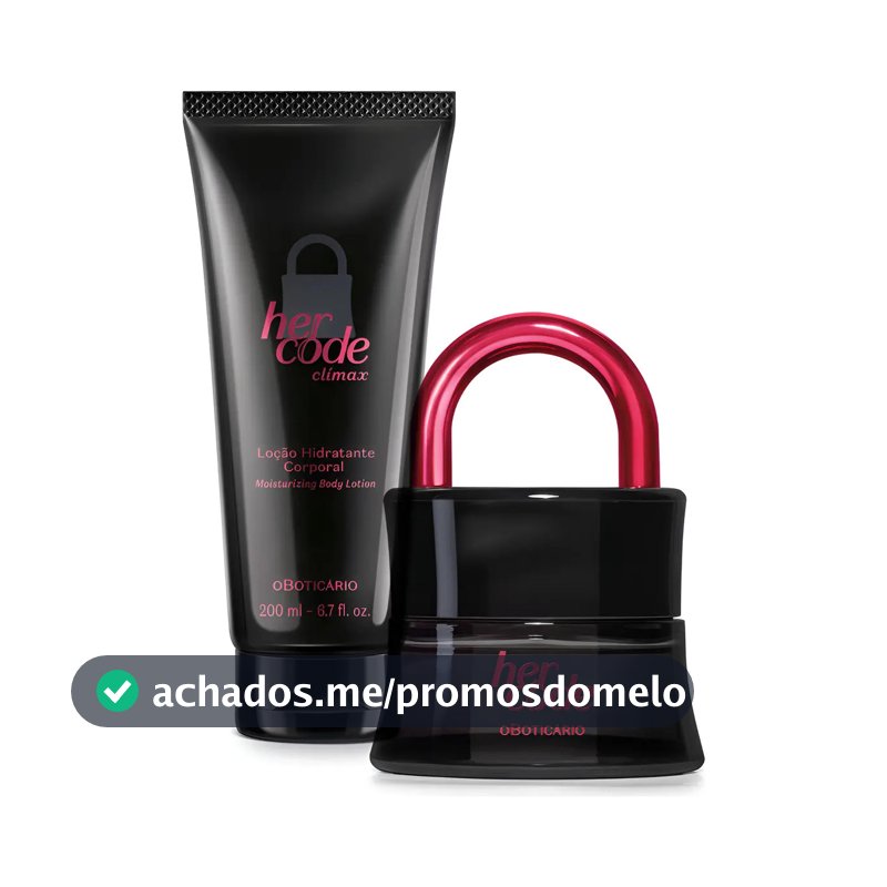 Perfume Her Code Clímax Eau De Parfum 50ml + Loção Corporal Amadeirado