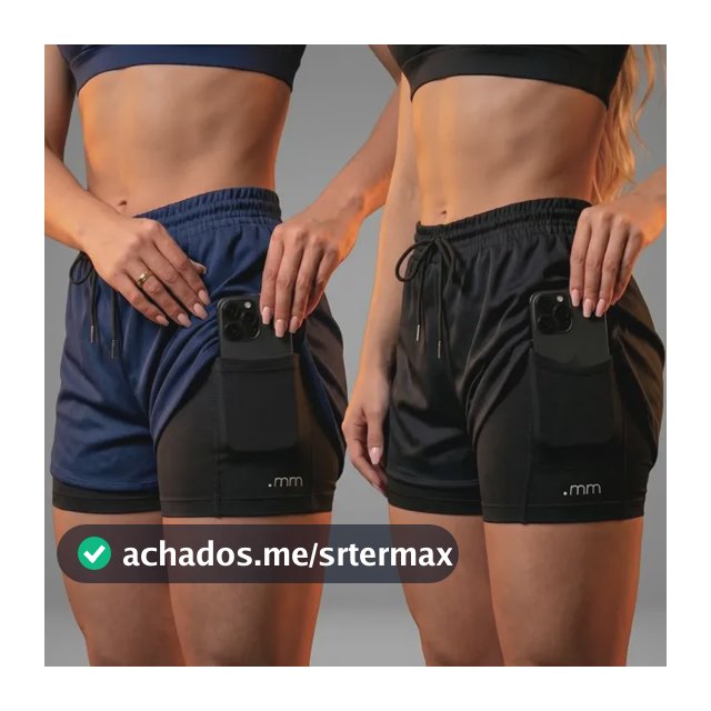 Kit 2 Short Duplo Compressão Fitness Bermuda Treino Feminino