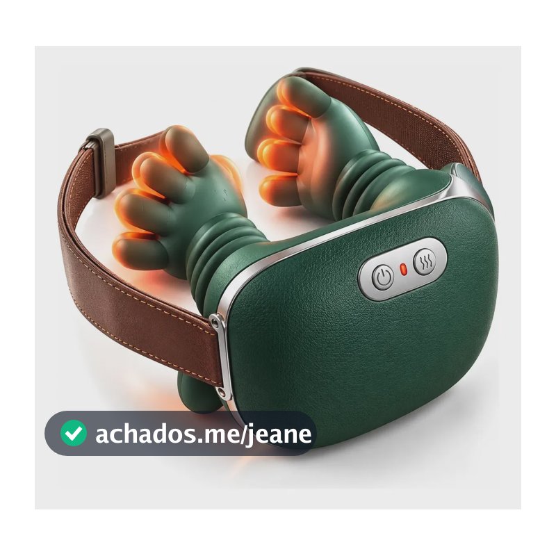 Massageador Pescoço Ombro Recarregável Maozinha Eletrico Vlx 127/220v Verde