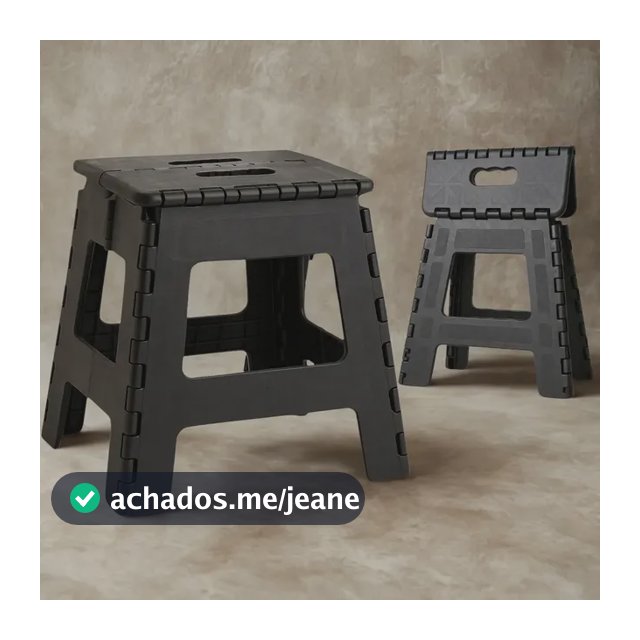 Banquinho Banqueta Plástico Dobrável Cadeira Para Pescar Preto