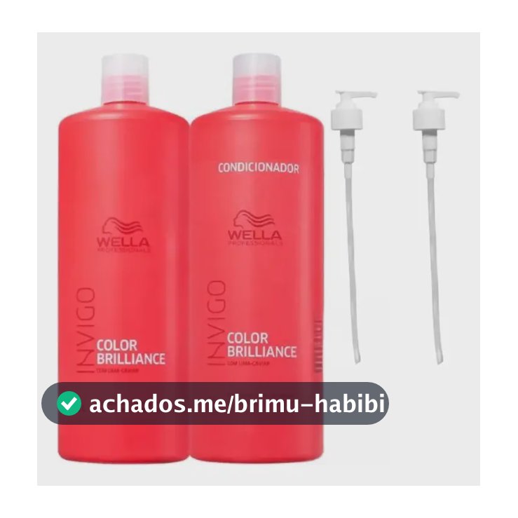 Kit Wella Invigo Color Brilliance Shampoo 1lt + Cond 1lt