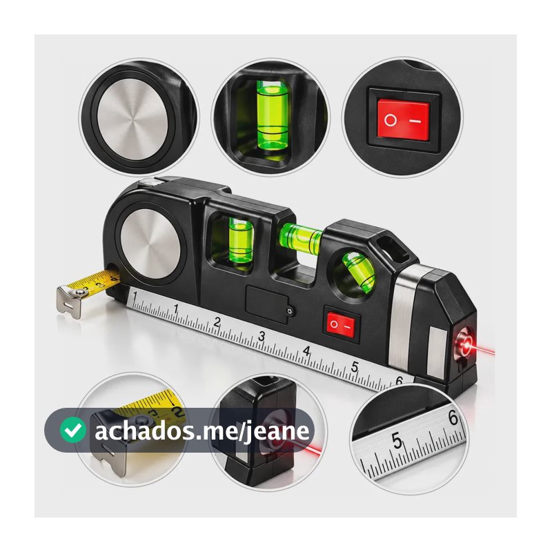 Nível Laser Luatek Level Pro 03 Profissional 8m com Trena e Régua 6 Pol