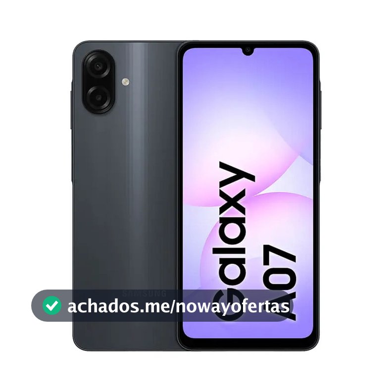 Smartphone Samsung Galaxy A07 4G 256GB 8GB Preto 6,7"