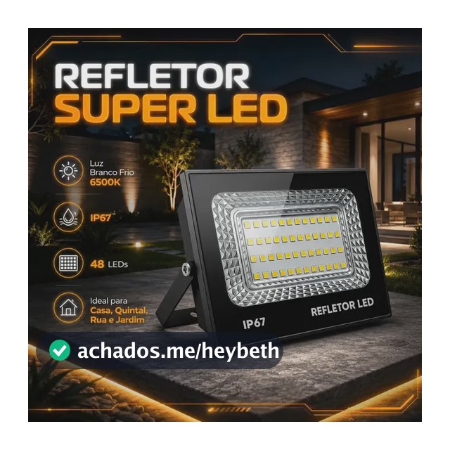 kit 2 Refletor Led 200w Holofote Bivolt Prova D'água Cor Branco Frio 6500k