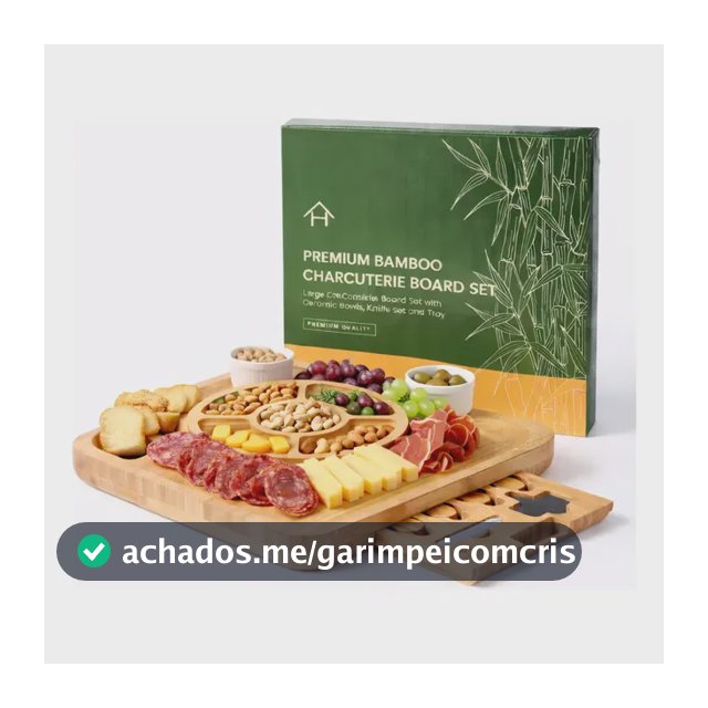 Tábua Para Queijo E Frios De Bambu, Petisqueira, Facas. Bege
