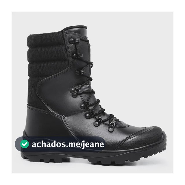 Coturno Acero Choque Médio Bota Couro Pm Conforto Alto Leve