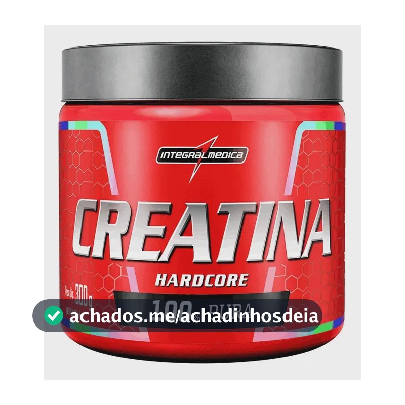 Creatina Integralmédica Monohidratada Hardcore em pó Sem sabor x 300g
